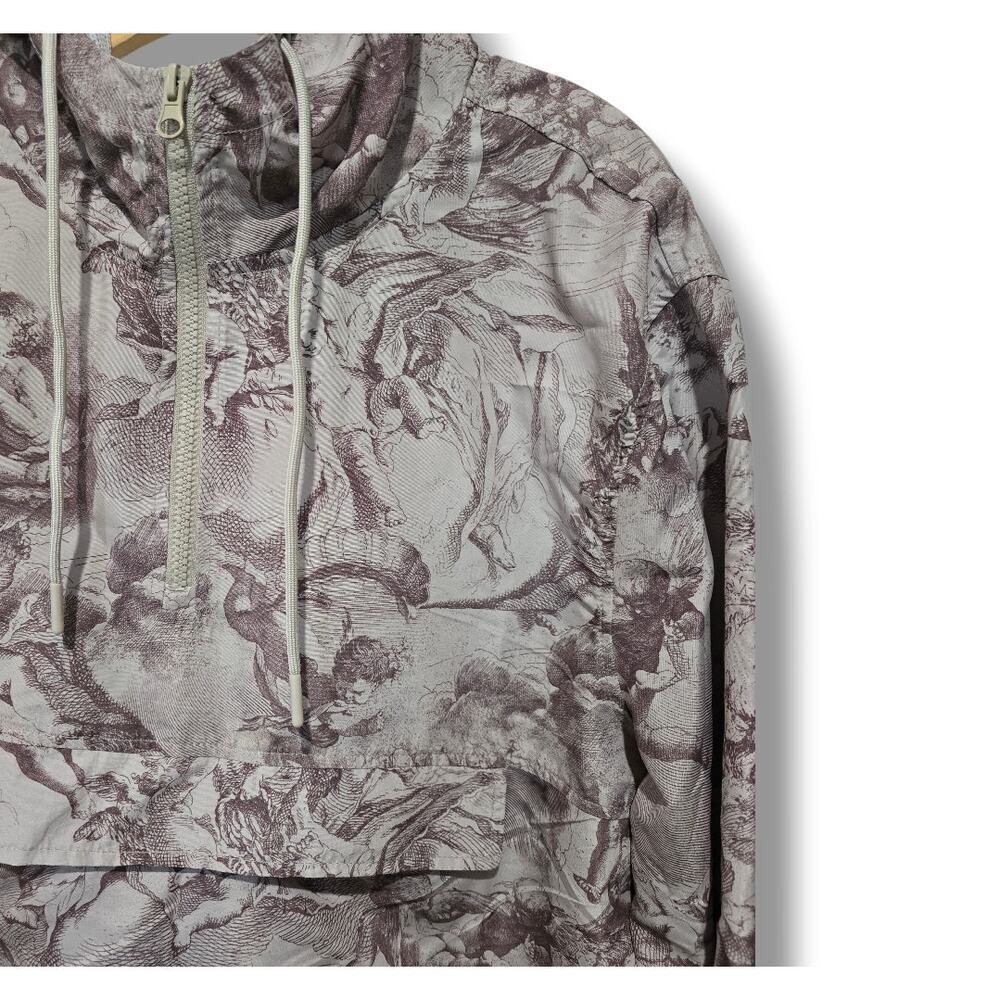 Brooklyn Cloth Men’s Medium Renaissance Cherub Print Anorak Windbreaker Jacket - Picture 4 of 8